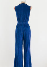 1970's Corduroy Jumpsuit with Knit Trim Jumpsuit arcadeshops.com