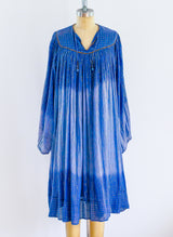 1970's Dip Dyed Cotton Gauze Indian Dress Dress arcadeshops.com