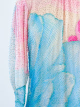 Hanae Mori Hand Painted Beaded Top Top arcadeshops.com