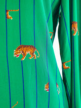 1970's Valentino Tiger Print Shirt Top arcadeshops.com