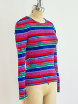 Lurex Stripe Knit Top Top arcadeshops.com