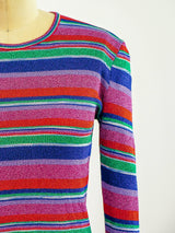 Lurex Stripe Knit Top Top arcadeshops.com