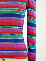 Lurex Stripe Knit Top Top arcadeshops.com