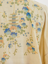 1920's Tissue Silk Japanese Garden Print Robe Top arcadeshops.com