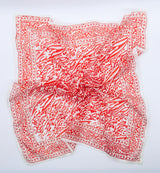 Red Paisley Block Print Indian Handkerchief Accessory arcadeshops.com