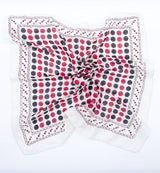 Red and Black Polka Dot Block Print Indian Handkerchief Accessory arcadeshops.com