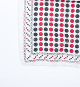 Red and Black Polka Dot Block Print Indian Handkerchief Accessory arcadeshops.com