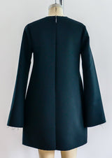 MSGM Black Dress with Dimensional Leaf Applique Dress arcadeshops.com