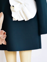 MSGM Black Dress with Dimensional Leaf Applique Dress arcadeshops.com