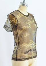 Comme des Garçons Digital Camo Mesh Tee Top arcadeshops.com