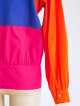 Giorgio Armani Color Block Tie Front Top Top arcadeshops.com