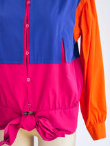 Giorgio Armani Color Block Tie Front Top Top arcadeshops.com