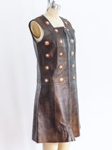 Studded Leather Sleeveless Tunic Dress Dress arcadeshops.com