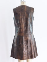 Studded Leather Sleeveless Tunic Dress Dress arcadeshops.com