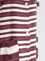 Bill Blass Striped Short Sleeved Coat Dress Dress arcadeshops.com