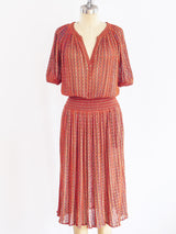 1970's Missoni Orange Knit Dress Dress arcadeshops.com