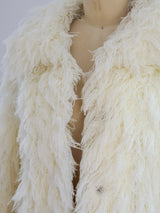 Ivory Shag Jacket Top arcadeshops.com