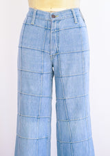 Patchwork Denim Bell Bottoms Pants arcadeshops.com