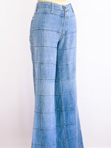 Patchwork Denim Bell Bottoms Pants arcadeshops.com