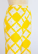 1960's Daisy Print Pants Pants arcadeshops.com
