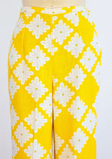 1960's Daisy Print Pants Pants arcadeshops.com