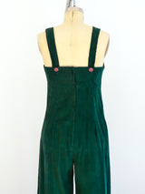 Corduory Jumpsuit with Floral Trim Jumpsuit arcadeshops.com