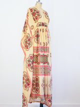 Printed Cotton Caftan Dress arcadeshops.com
