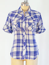 Cotton Gauze Western Shirt Top arcadeshops.com
