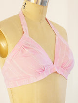 Pink Cotton Halter Top arcadeshops.com