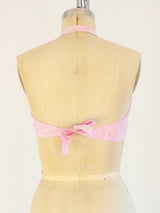 Pink Cotton Halter Top arcadeshops.com