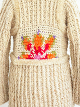 Floral Hand Knit Jacket Top arcadeshops.com