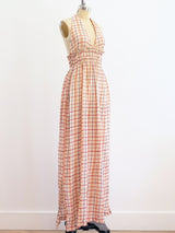Cotton Gauze Halter Maxi Dress Dress arcadeshops.com