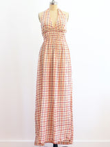Cotton Gauze Halter Maxi Dress Dress arcadeshops.com