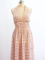 Cotton Gauze Halter Maxi Dress Dress arcadeshops.com