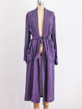 1940's Paisley Printed Belted Rayon Robe Top arcadeshops.com