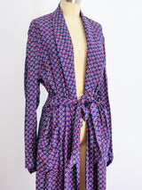 1940's Paisley Printed Belted Rayon Robe Top arcadeshops.com