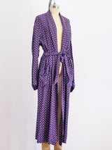 1940's Paisley Printed Belted Rayon Robe Top arcadeshops.com