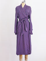 1940's Paisley Printed Belted Rayon Robe Top arcadeshops.com