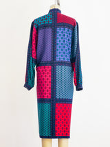 Bandana Print Long Sleeved Shirt Dress Dress arcadeshops.com