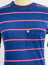 1960's Striped Pocket Tee T-shirt arcadeshops.com
