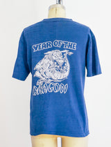 Year of the Dragon Indigo Tee T-shirt arcadeshops.com