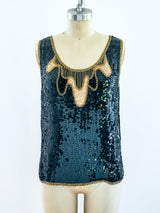 Sequin Embellished Tank Top arcadeshops.com