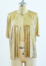 Goldtone Metal Mesh Vest Top arcadeshops.com