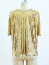 Goldtone Metal Mesh Vest Top arcadeshops.com