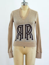 Rolls Royce Logo V Neck Sweater Top arcadeshops.com