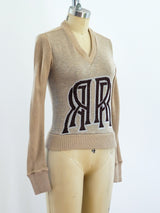 Rolls Royce Logo V Neck Sweater Top arcadeshops.com