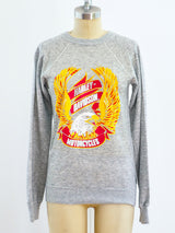 Harley Davidson Heather Grey Sweatshirt Top arcadeshops.com