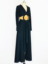 1970's Mr Boots Black Crepe Dress Dress arcadeshops.com