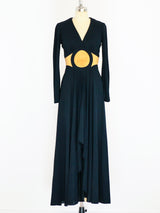 1970's Mr Boots Black Crepe Dress Dress arcadeshops.com