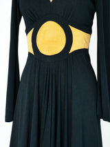 1970's Mr Boots Black Crepe Dress Dress arcadeshops.com